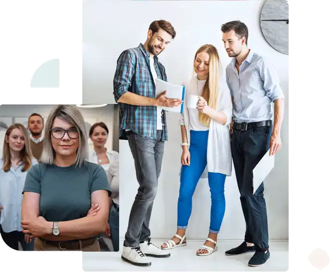 Companeros-de-oficina-poniendo-en-practica-el-coaching-empresarial